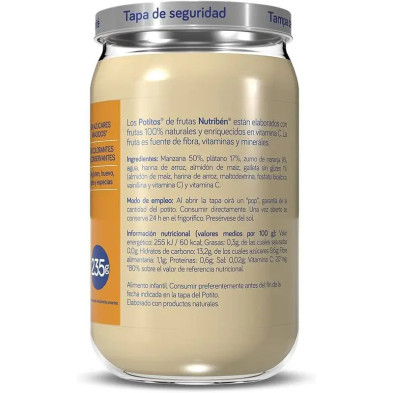 Nutriben Manzana Naranja Platano Y Galleta 1 Potito 235 G envase
