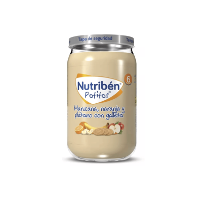Nutriben Manzana Naranja Platano Y Galleta 1 Potito 235 G detalle
