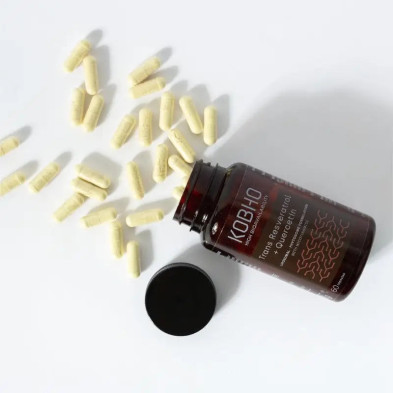 Trans Resveratrol + Quercetin Kobho 60 Capsulas detalle