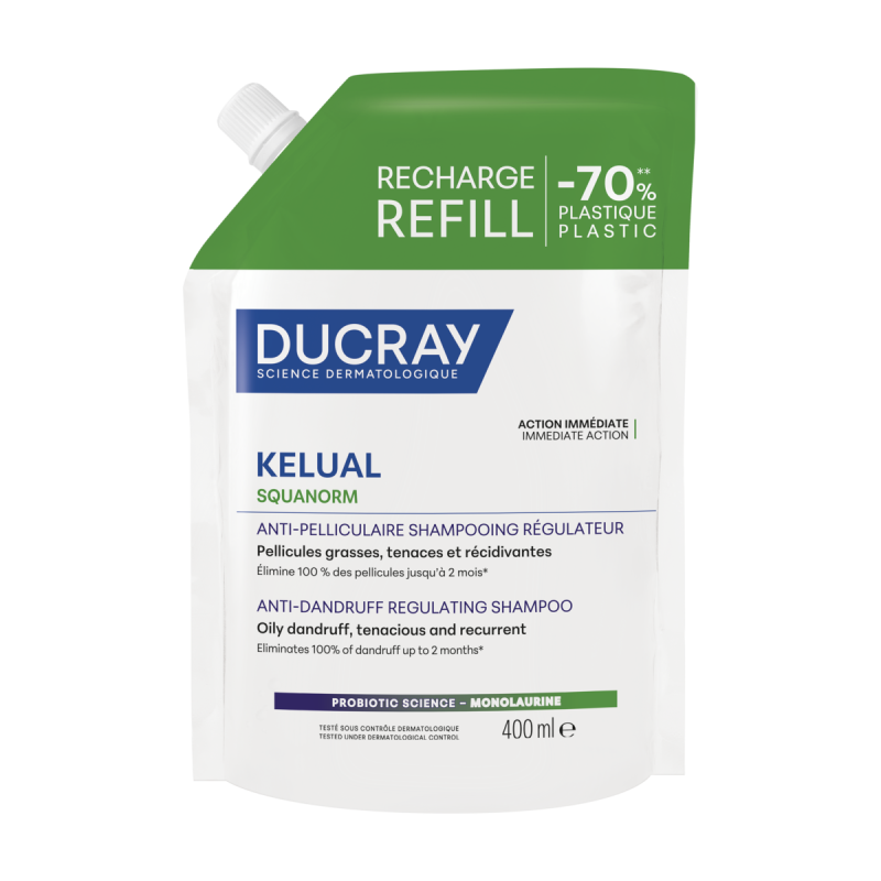 KELUAL SQUANORM CHAMPU TRATANTE REGULADOR CASPA GRASA DUCRAY 1 ENVASE 400 ml