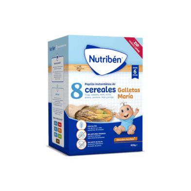 Nutriben Papilla 8 Cereales Galletas Maria 1 Envase 600 G vista principal