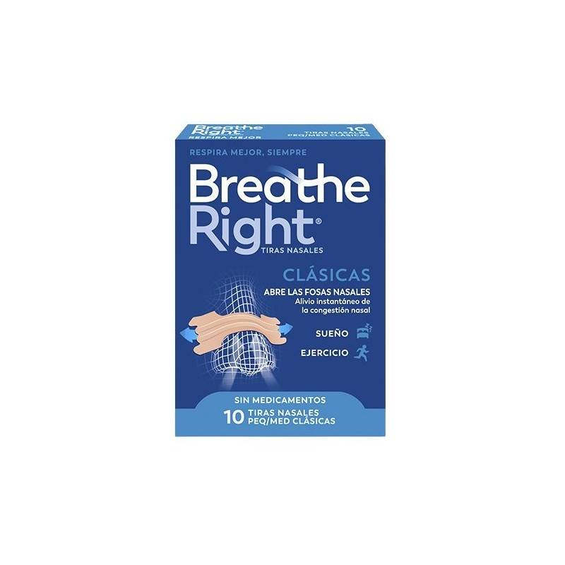 BREATHE RIGHT CLASICAS TIRA ADH NASAL 10 UNIDADES TALLA PEQU