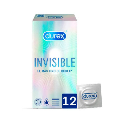 Durex Invisible Extra Fino Extra Sensitivo Preservativos 12 envase