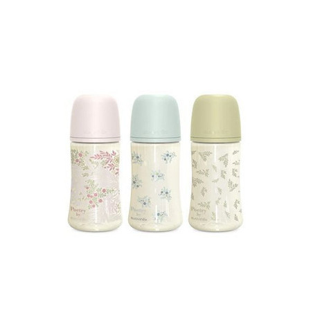 BIBERON POLIAMIDA TETINA FISIOLOGICA SILICONA SUAVINEX SX PRO SELECTION + 3 MESES 1 UNIDAD 270 ml FLUJO M