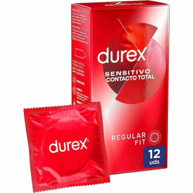 Durex Sensitivo Contacto Total Preservativos 12 Unidades envase