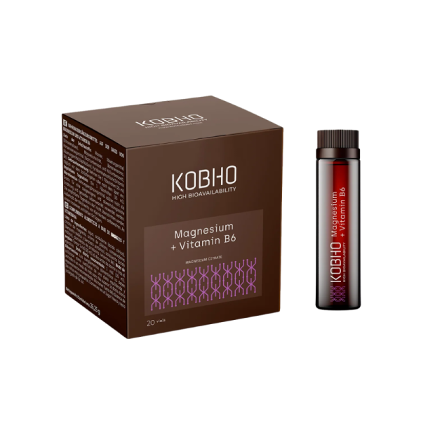 Kobho Magnesio + Vitamina B6 Líquido 20 viales de 25 ml