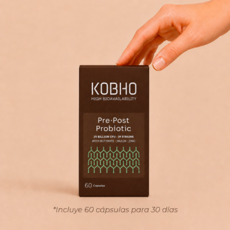 Kobho Pre-Post-Probiótico 60 cápsulas información