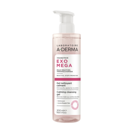 A-DERMA EXOMEGA FACIAL GEL LIMPIADOR CALMANTE 1 ENVASE 200 ml