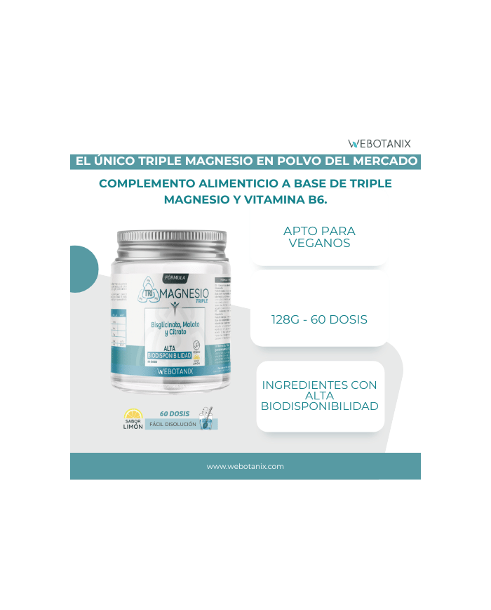 Triple Magnesio WEBOTANIX Polvo 128g