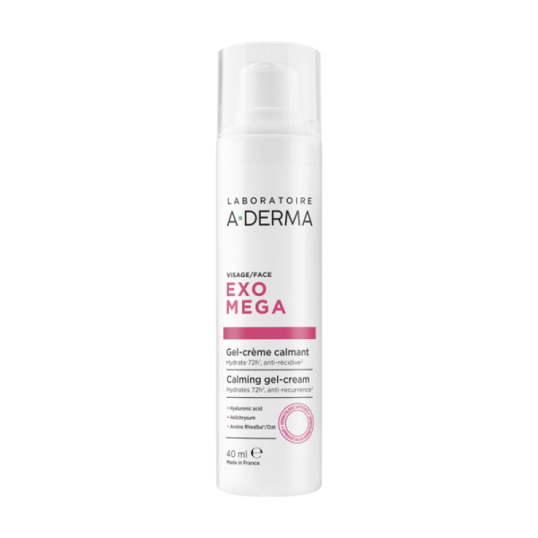 A-DERMA EXOMEGA GEL-CREMA FACIAL CALMANTE 1 ENVASE 40 ml