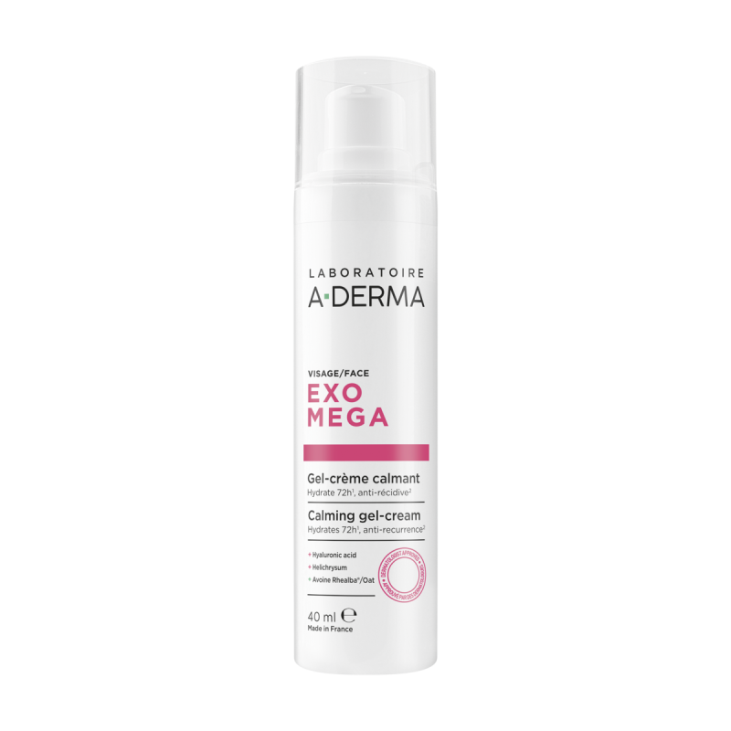 A-DERMA EXOMEGA GEL-CREMA FACIAL CALMANTE 1 ENVASE 40 ml