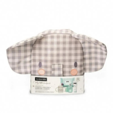 SUAVINEX MOCHILA INFANTIL ELEFANTE: CREMA PAÑAL 300 ML + COLONIA 100 ML + BIBERÓN CON ASAS + 25 TOALLITAS
