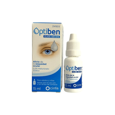 Optiben Ojos Secos Gotas 1 Frasco 15 Ml vista principal
