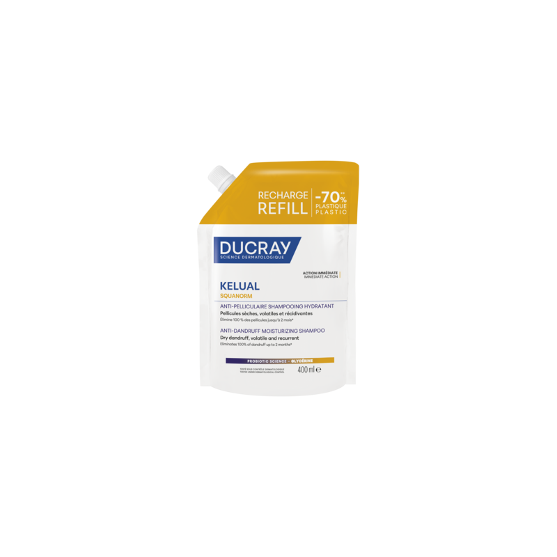 KELUAL SQUANORM CHAMPU TRATANTE HIDRATANTE CASPA SECA DUCRAY 1 ENVASE 200 ml