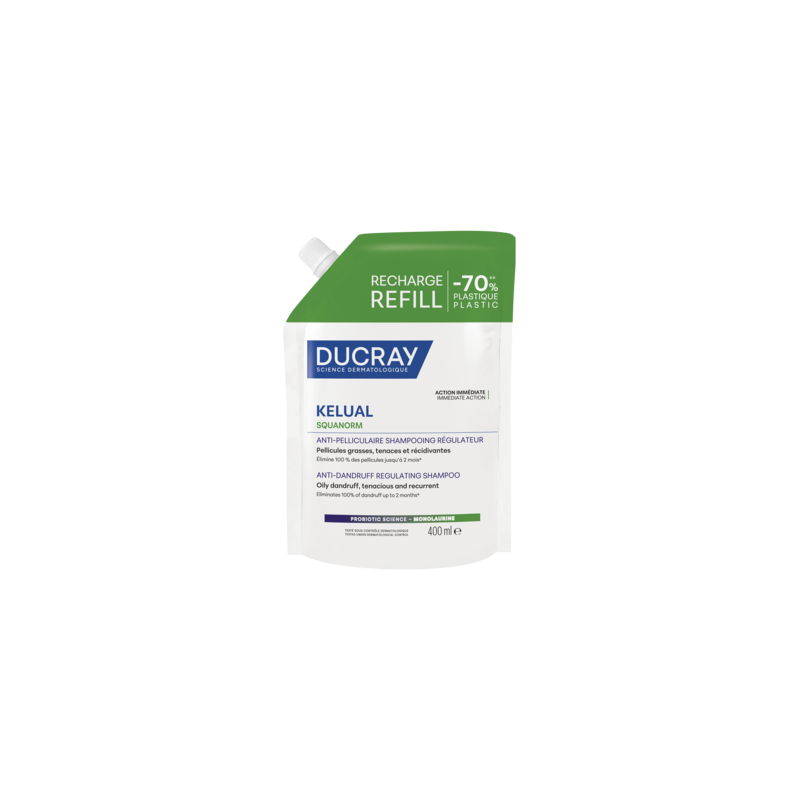 KELUAL SQUANORM CHAMPU TRATANTE REGULADOR CASPA GRASA DUCRAY 1 ENVASE 400 ml
