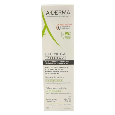 A-DERMA EXOMEGA ALLERGO BALSAMO EMOLIENTE ANTI-RASCADO 1 EN