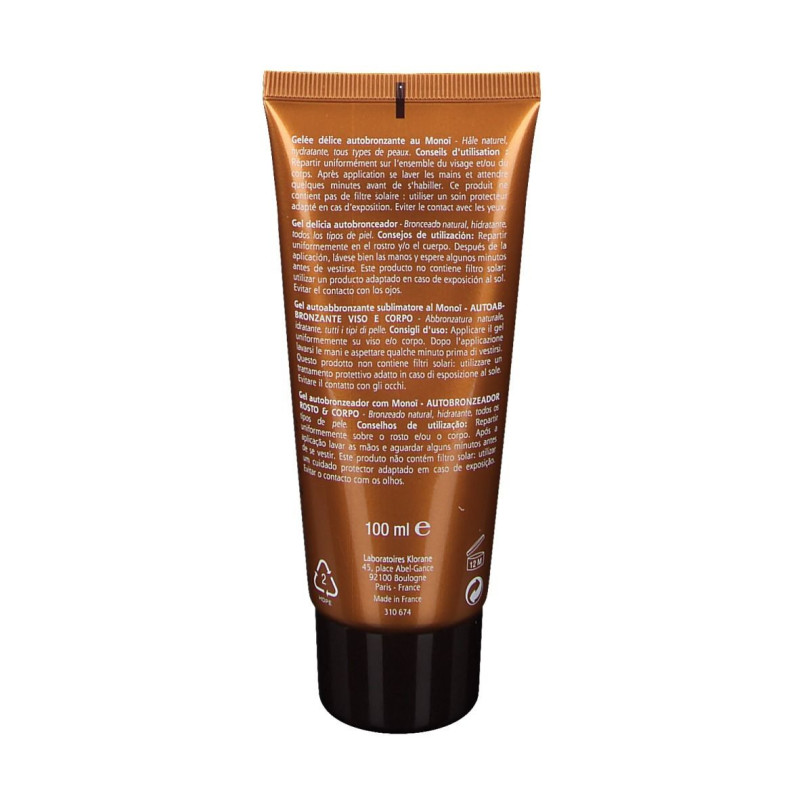 POLYSIANES GEL DELICIA AUTOBRONCEADOR KLORANE 1 ENVASE 100 M