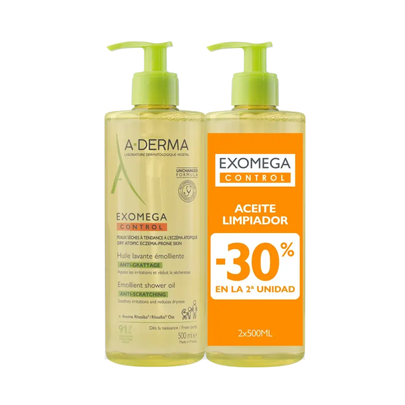A-Derma Exomega Control Aceite Limpiador Emoliente 1 Envase vista principal