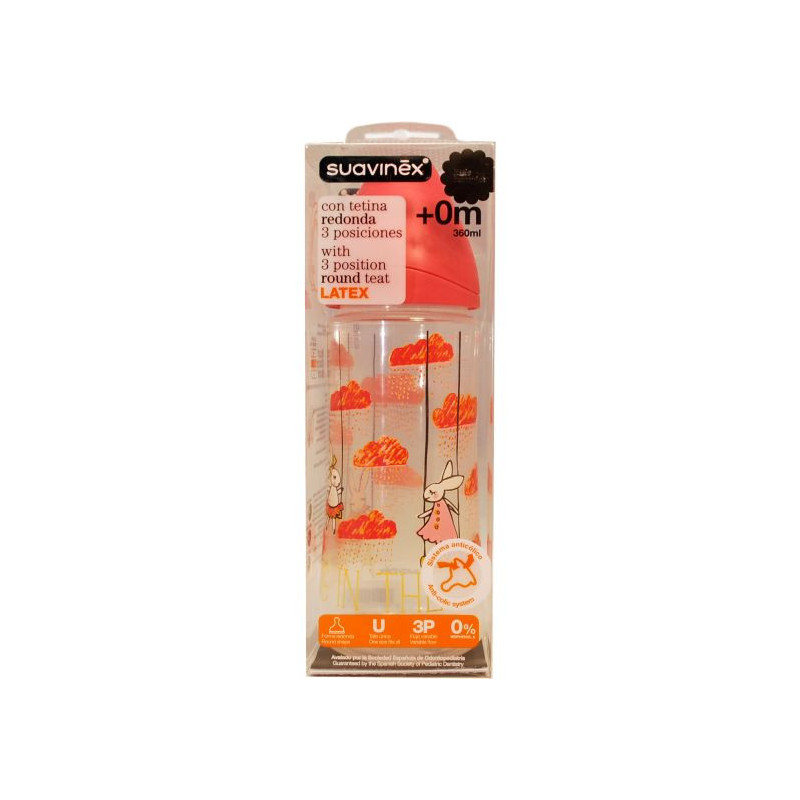 BIBERON PP BOCA ANCHA T LATEX ANATOMICA SUAVINEX 3 POSICIONE