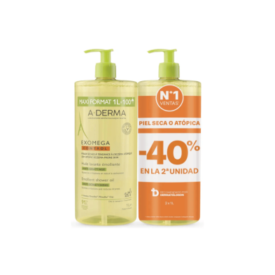 A-Derma Exomega Control Aceite Limpiador Emoliente 1 Envase detalle