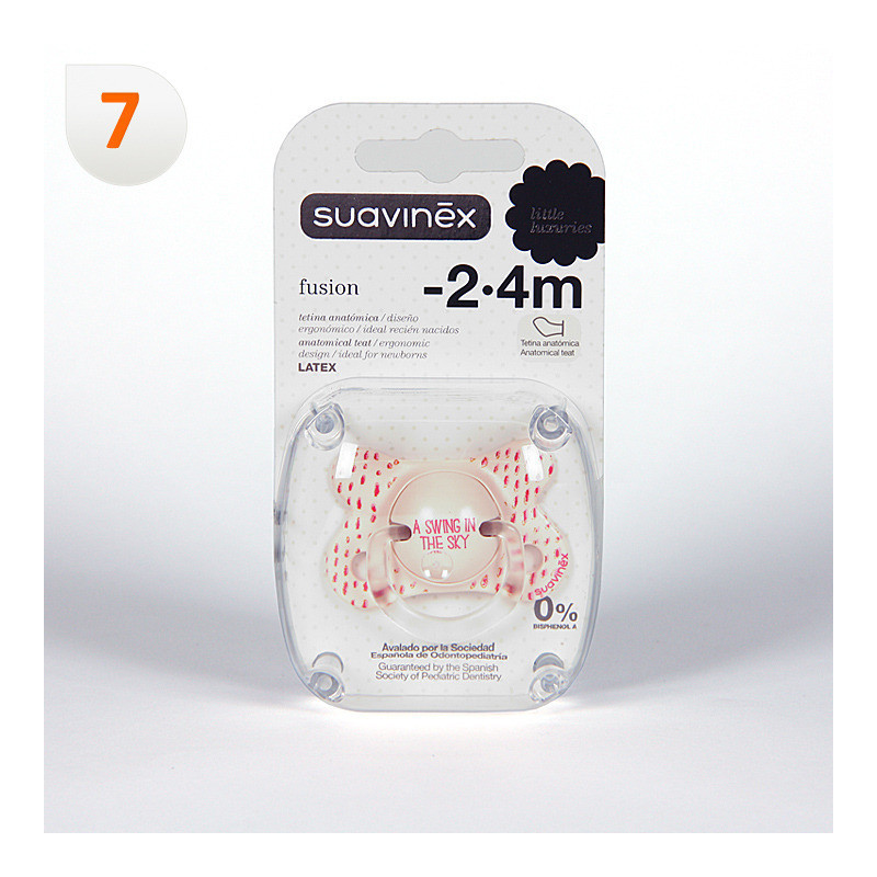 CHUPETE LATEX ANATOMICO SUAVINEX FUSION + 6 MESES 1 UNIDAD