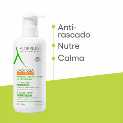 A-Derma Exomega Control Leche Emoliente 1 Envase 400 Ml detalle
