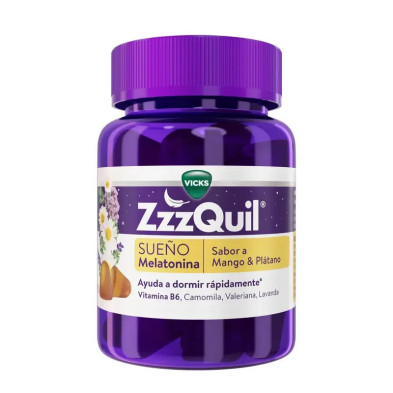 Zzzquil Natura 30 Gummies Sabor Mango & Platano detalle