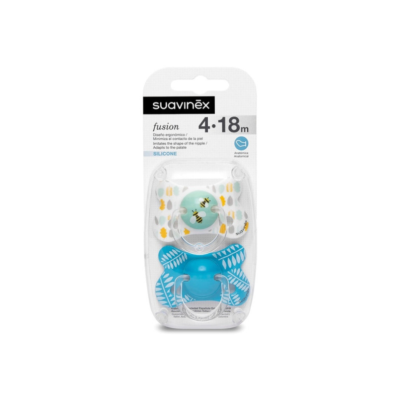 CHUPETE SILICONA ANATOMICO SUAVINEX FUSION 4 - 18 MESES 1 UN