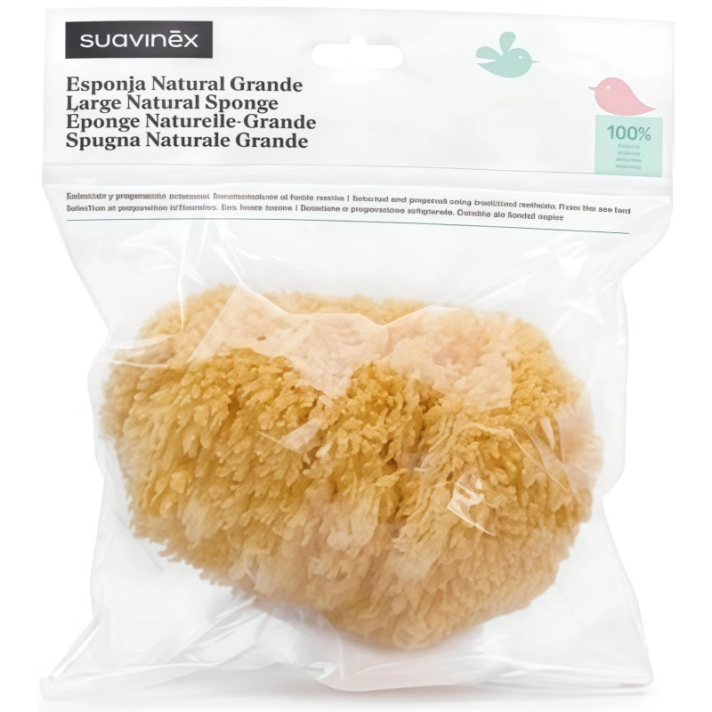 ESPONJA BAÑO INFANTIL SUAVINEX NATURAL GRANDE 1 UNIDAD