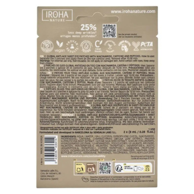 Iroha Parches Contorno De Ojos Antiedad envase