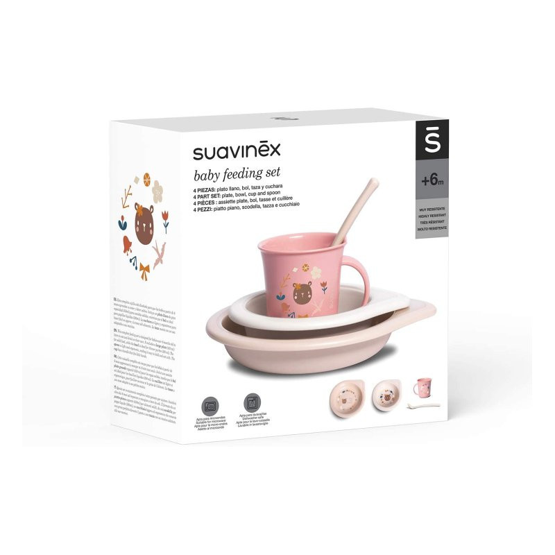 VAJILLA INFANTIL SUAVINEX NIÑA +6 MESES 1 UNIDAD
