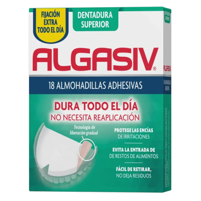 Algasiv Almohadillas Adhesivas Dentadura Superior 18 Unidad detalle