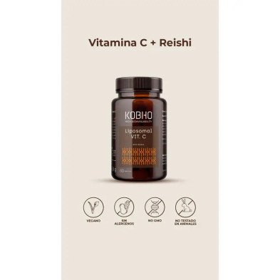 Vitamina C + Reishi 60 Caps Kobho envase