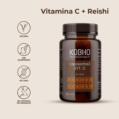 Vitamina C + Reishi 60 Caps Kobho detalle