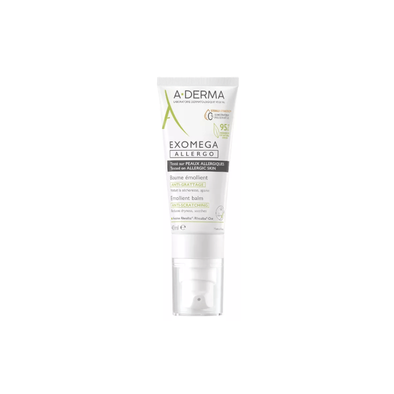 A-Derma Exomega Allergo Balsamo Emoliente Anti-Rascado 1 Envase 40 Ml vista principal