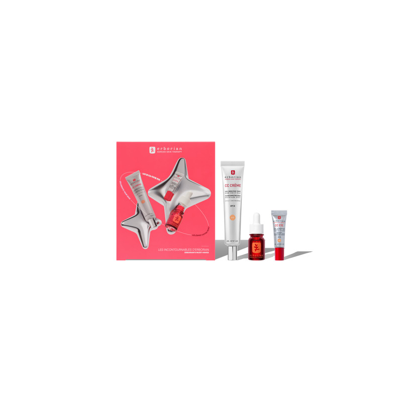 Erborian Cofre CC Crème Doré 15ml + Skin Therapy Sérum 10ml + CC Eye Doré