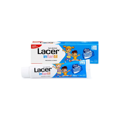 Lacer Junior Gel Dental 1 Tubo 75 Ml Sabor Fresa envase